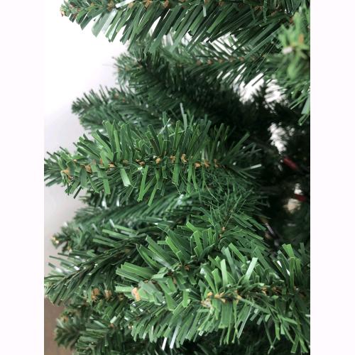 Albero di Natale SLIM GHERKIN Stretto Verde 150cm 288 Rami PVC Apertura Ombrello F4848