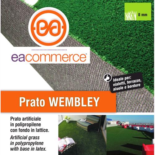 Erba Prato Sintetico Artificiale 8 mm Wembley 1x25 mt Tappeto Manto Erboso