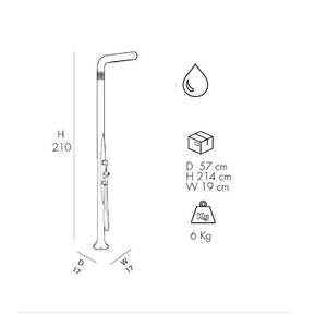 Doccia Tradizionale In Polietilene Funny Yang Top Line Con Doccetta E Miscelatore Colore Oro Satinato Cv-T245-Tl/1200