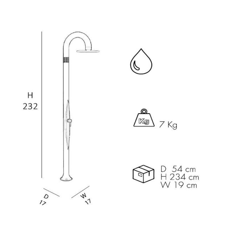 Doccia Tradizionale In Resina Funny Yin Con Miscelatore Colore Verde Scuro Cv-T305/6016