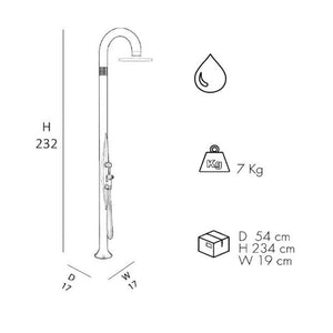 Doccia Tradizionale In Resina Funny Yin Con Miscelatore E Doccetta Colore Rosso Cv-T345/3027