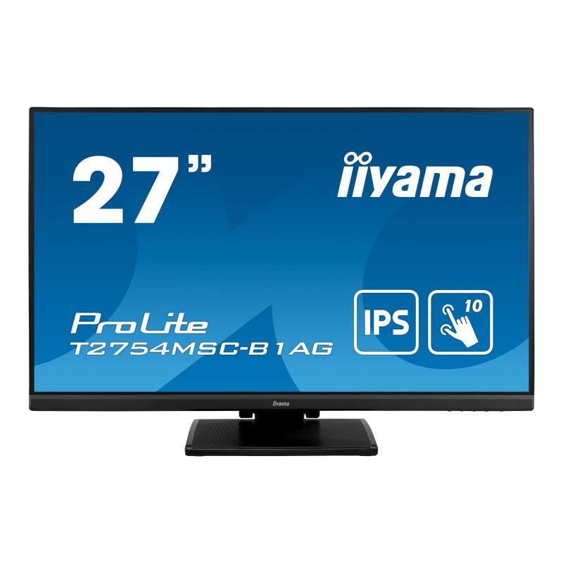 Iiyama prolite t2754msc-b1ag monitor pc 68,6 cm (27") 1920 x 1080 pixel full hd led touch screen multi utente nero - 128659