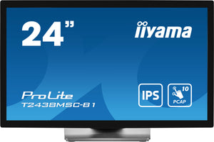 Iiyama prolite monitor pc 60,5 cm (23.8") 1920 x 1080 pixel full hd led touch screen nero - T2438MSC-B1