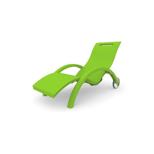 Sdraio Chaise Longe Lettino  Da Esterno Prendisole In Polietilene Colore Verde Chiaro Cv-S110/6018