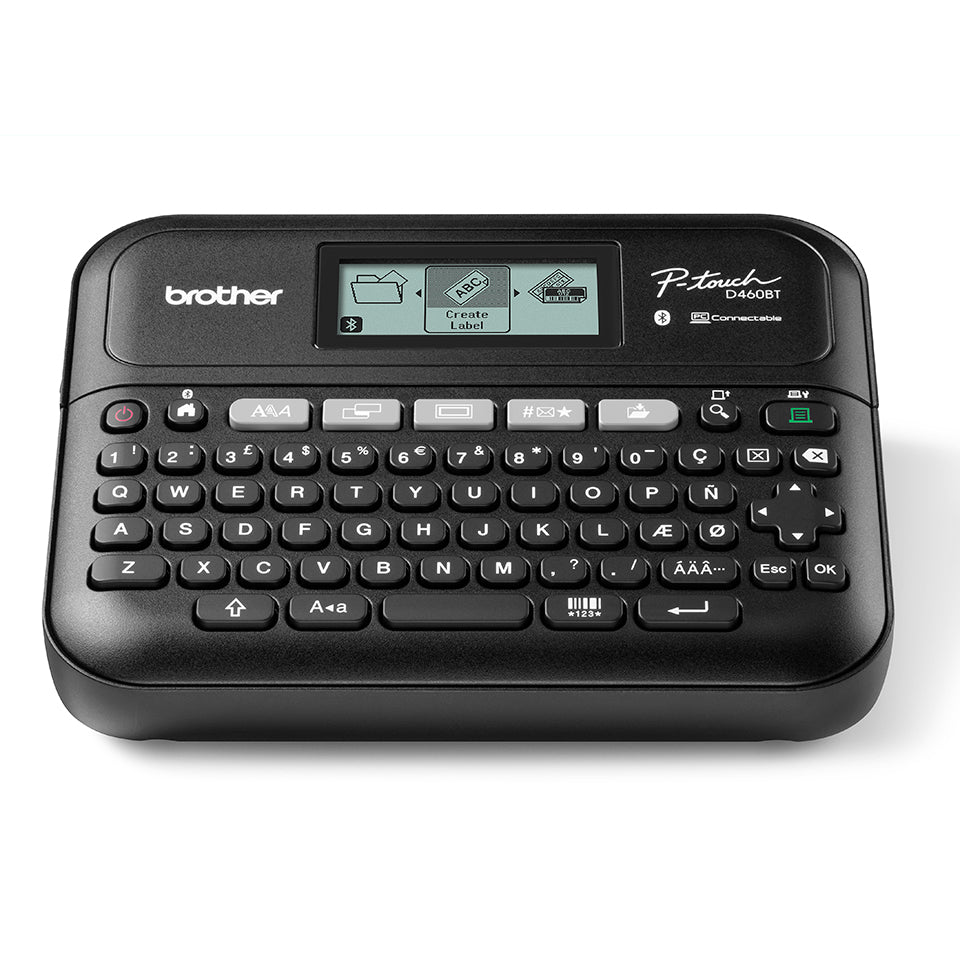 Brother pt-d460btvp stampante per etichette (cd) trasferimento termico 180 x 180 dpi 30 mm/s con cavo e senza cavo tze bluetooth qwerty - PTD460BTVPUR1