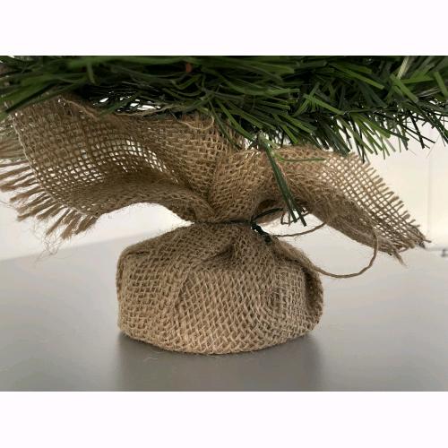 Albero di Natale Pinetto Alberello 60 Cm 67 Rami in PVC con base in Juta