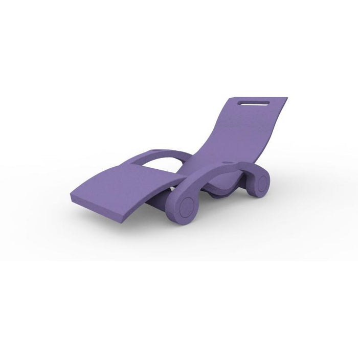 Sdraio Chaise Longe Lettino Galleggiante Da Esterno Prendisole  In Polietilene Colore Viola Cv-S130/4005