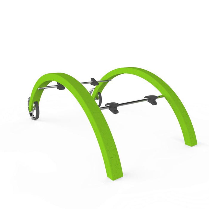 Supporto Con Ruote E Braccioli Per Chaise Longe In Polietilene Colore Verde Chiaro Cv-S910/6018