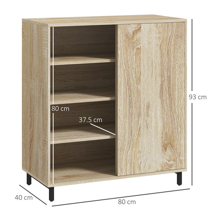 Mobile Scarpiera 12 Paia 80x40x93 cm in Legno Truciolare Naturale