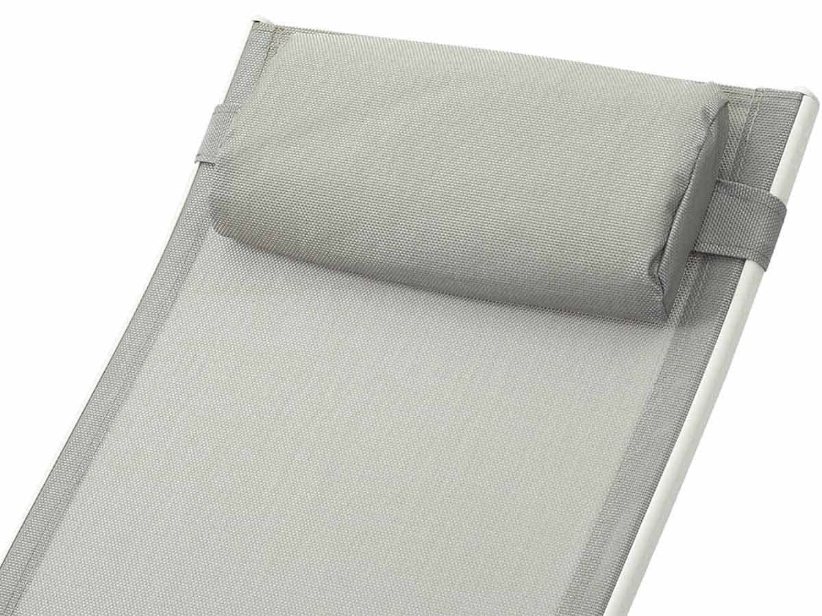 Habitat et Jardin Set 2 Lettini Alluminio Grigio Regolabili da Giardino 200x70cm