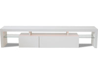 Mobile TV 187,5 cm Bianco con LED Habitat et Jardin