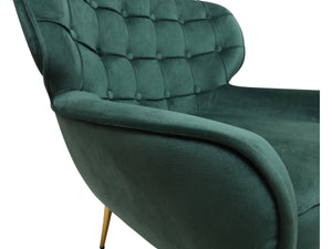 Habitat et Jardin Poltrona Austin Velluto Verde 79x71x79.5cm