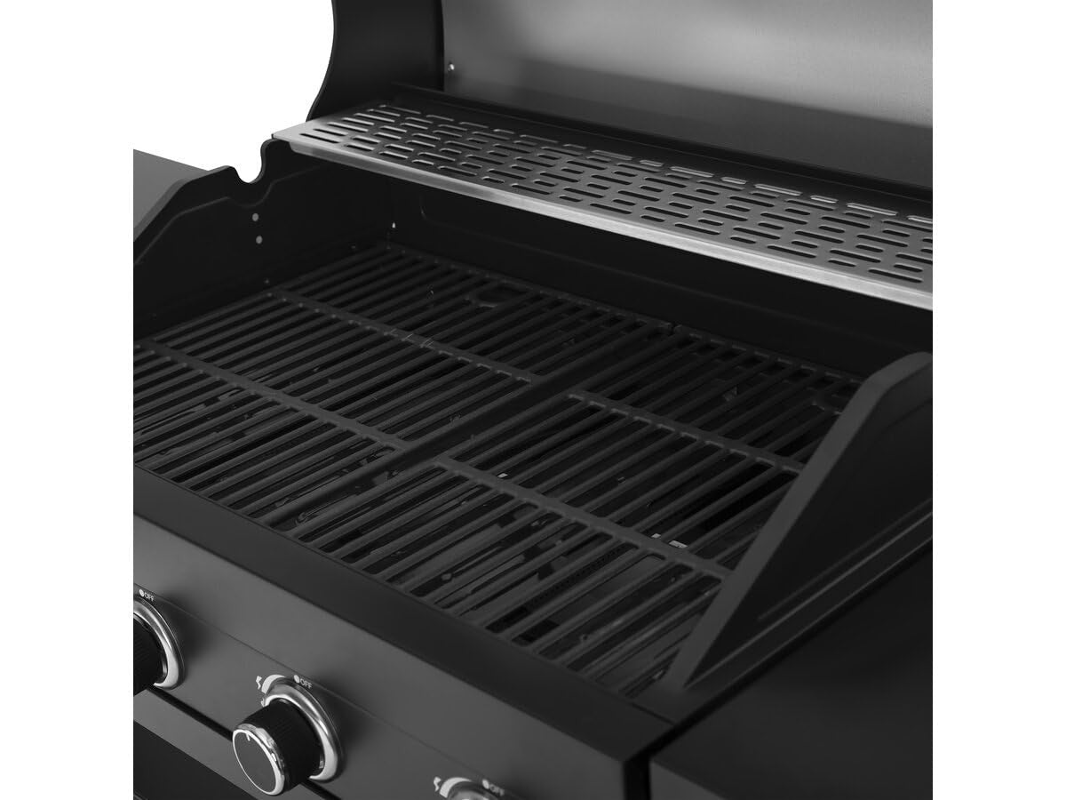 Habitat et Jardin Barbecue a Gas 4 Bruciatori 12 kW Nero