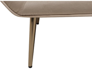 Poltrona Velluto Beige Austin Habitat et Jardin Moderna Ergonomica 79x71x79cm