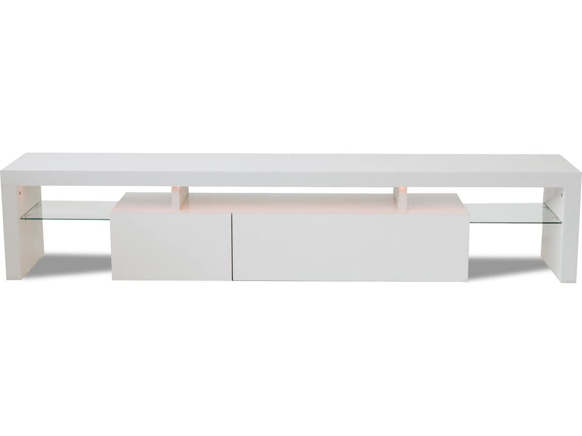 Mobile TV 187,5 cm Bianco con LED Habitat et Jardin