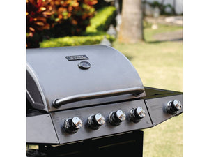 Habitat et Jardin Barbecue a Gas 5 Bruciatori + 1 Laterale 15.2 kW Nero