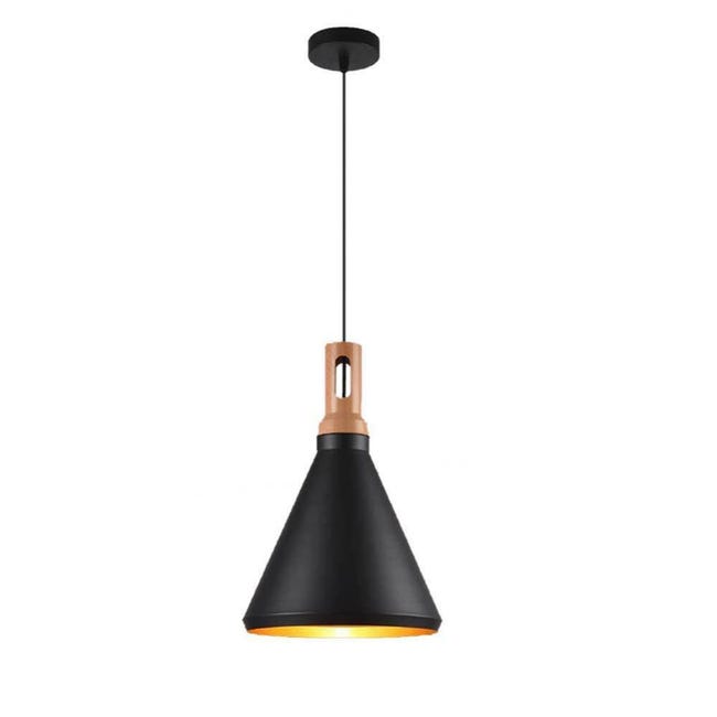 Lampadario a Sospensione Stile Minimal Attacco E27 Cucina Soggiorno nero