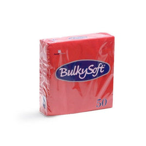 Bulkysoft tovagliolo rainbow 2 veli 33 x 33 colore rosso