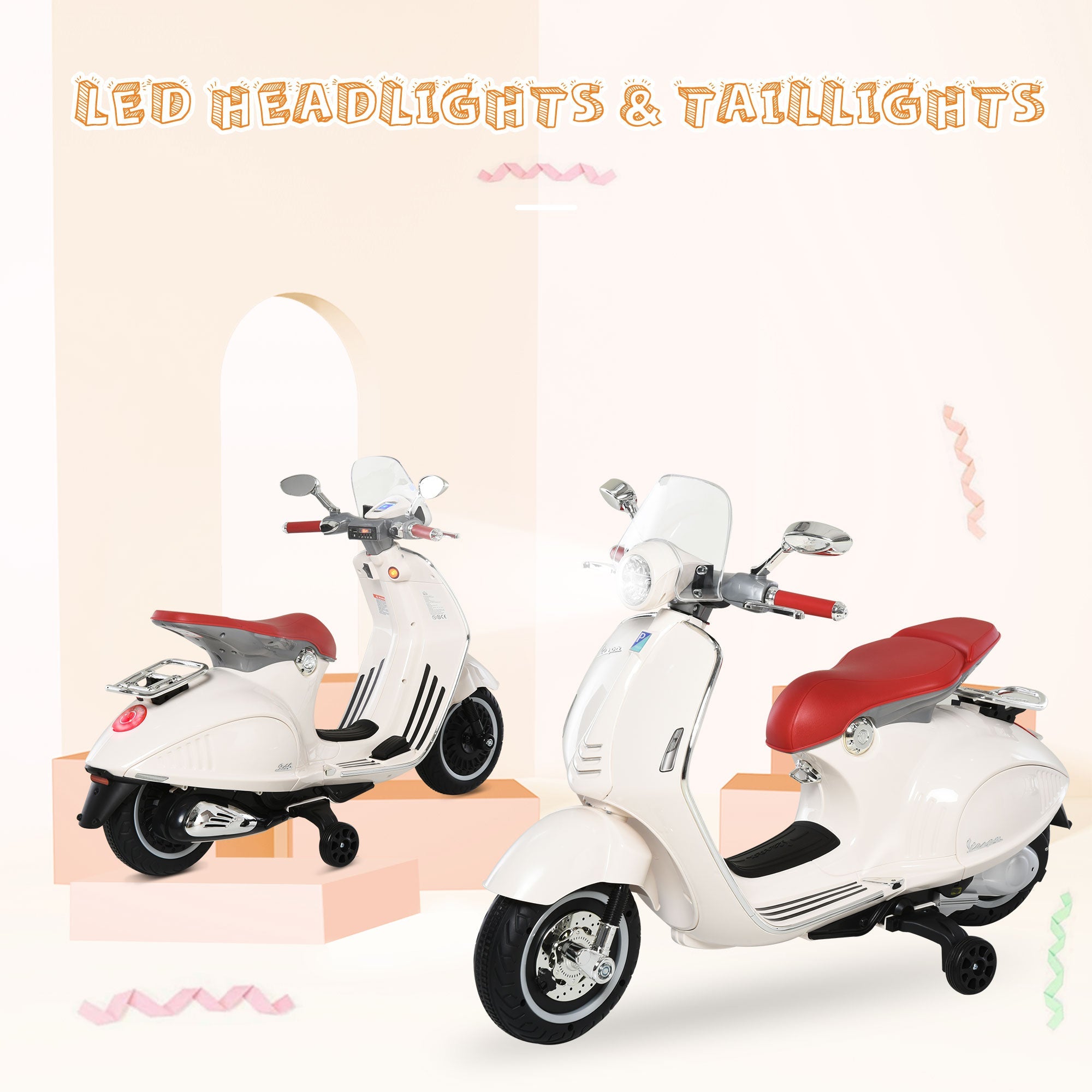 Piaggio Vespa 946 Elettrica 12V per Bambini Bianca