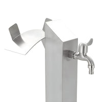 Fontana da giardino a colonna esterno magnolia acciaio inox spazzolato h 95 cm *** confezione 1