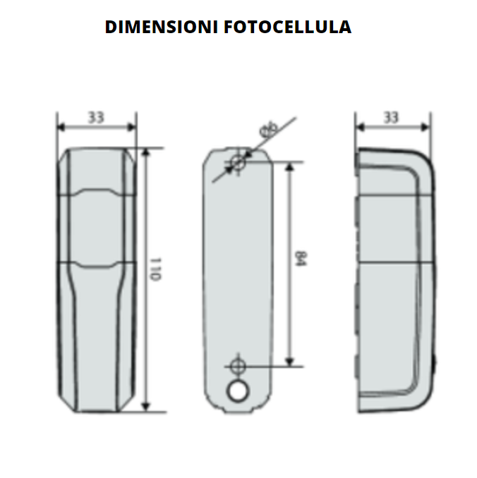 Bft coppia fotocellule orientabili 180Â° serie compacta a20 180