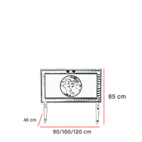 Mobile bagno nero Cronos 90 - 100 cm