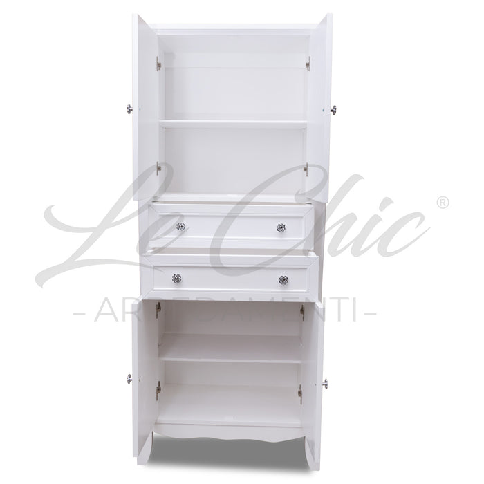 Colonna bagno contemporaneo bianco shabby