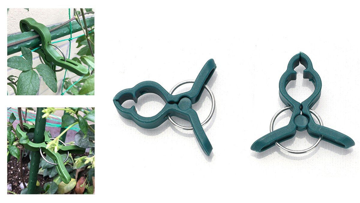 5 Pezzi Clips per Piante Sostegno per Piante Rampicanti Pinze a Morsetti Per Giardino 38mm