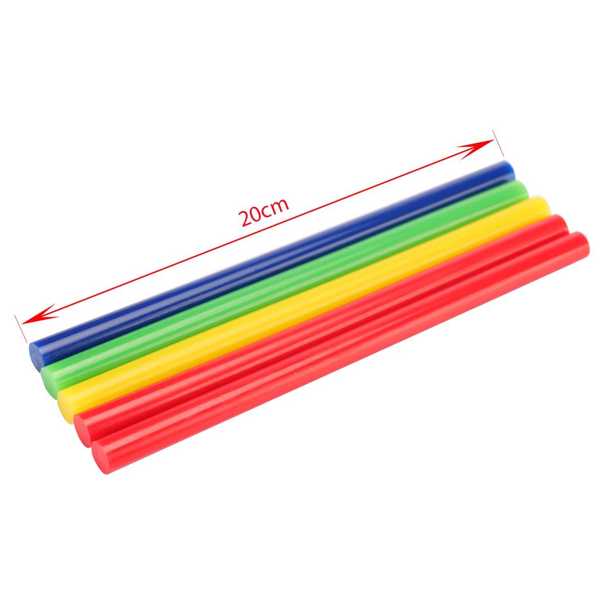 5 Pezzi di Stick Colla Colorati D11mmX20cm Per Pistola Colla a Caldo