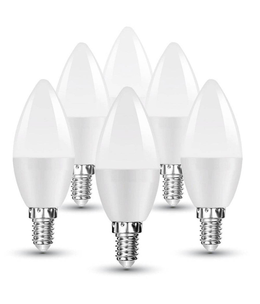 5 Lampadine Led E14 C37 Candela 4,5w Luce Calda Fredda Naturale Samsung V-tac255         