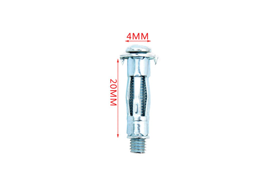 5 pcs Tasselli a Espansione in Metallo con Viti &Oslash;4x20mm