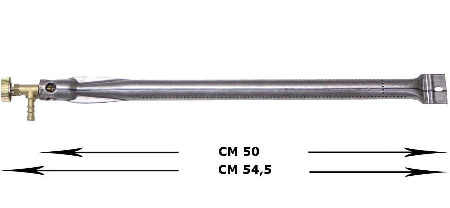 Bruciatore a Gas Gpl lineare cm 50 per barbecue, forni, pietra ollare/lavica, piastra ghisa