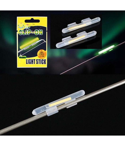 50 Luce Stick Punta Clip-on 2.7-3.2mm Bastoni Luminosi Canna Pesca Indicatore         