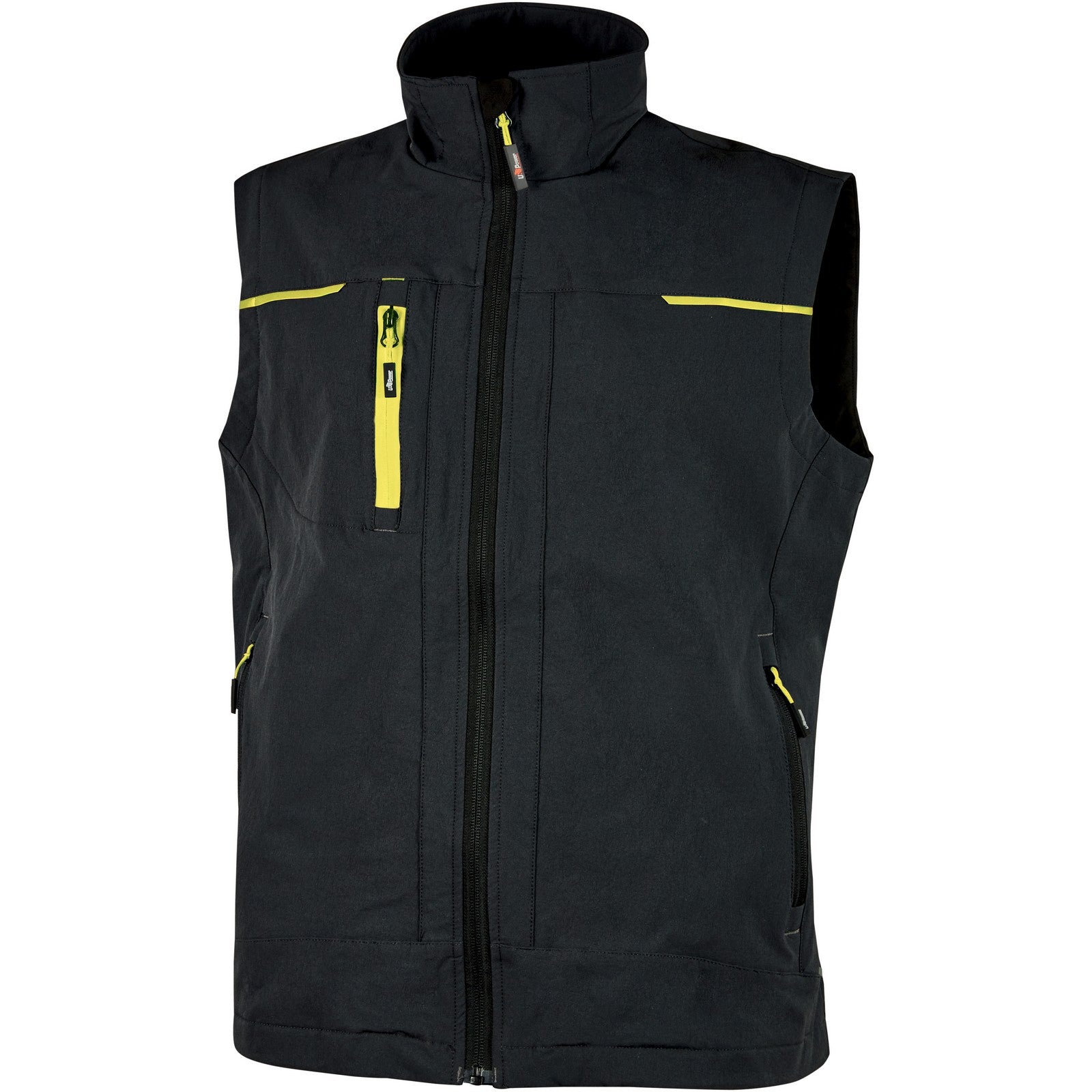 U-Power Gilet Saturn Nero/Giallo  tagliaXXL