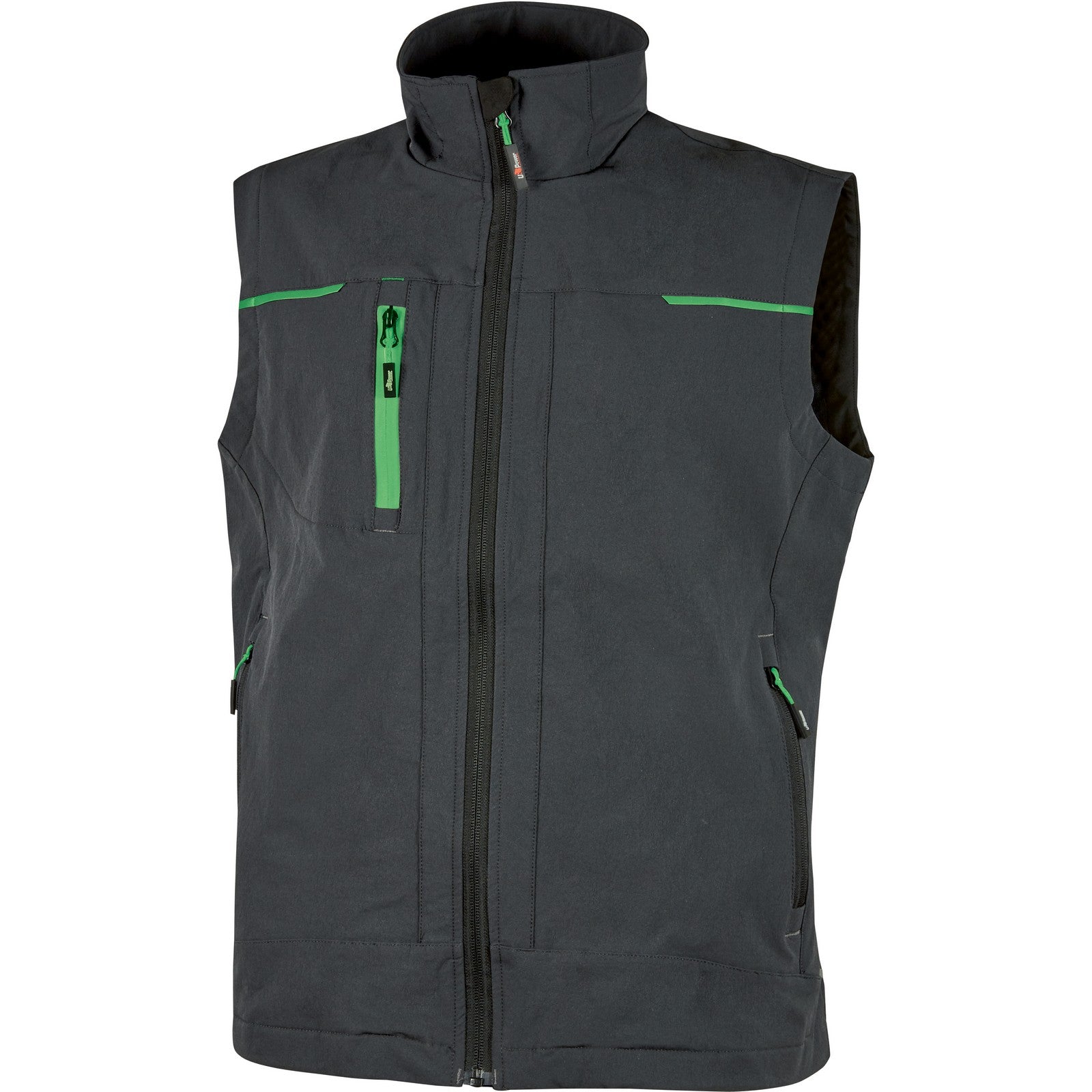 U-Power Gilet Saturn Grigio/Verde  tagliaM