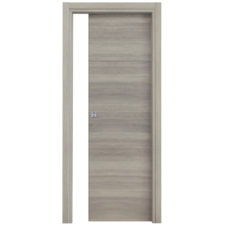 Porta Mod.Microtec Scorrevole Rovere Grigio 210X90 Cm