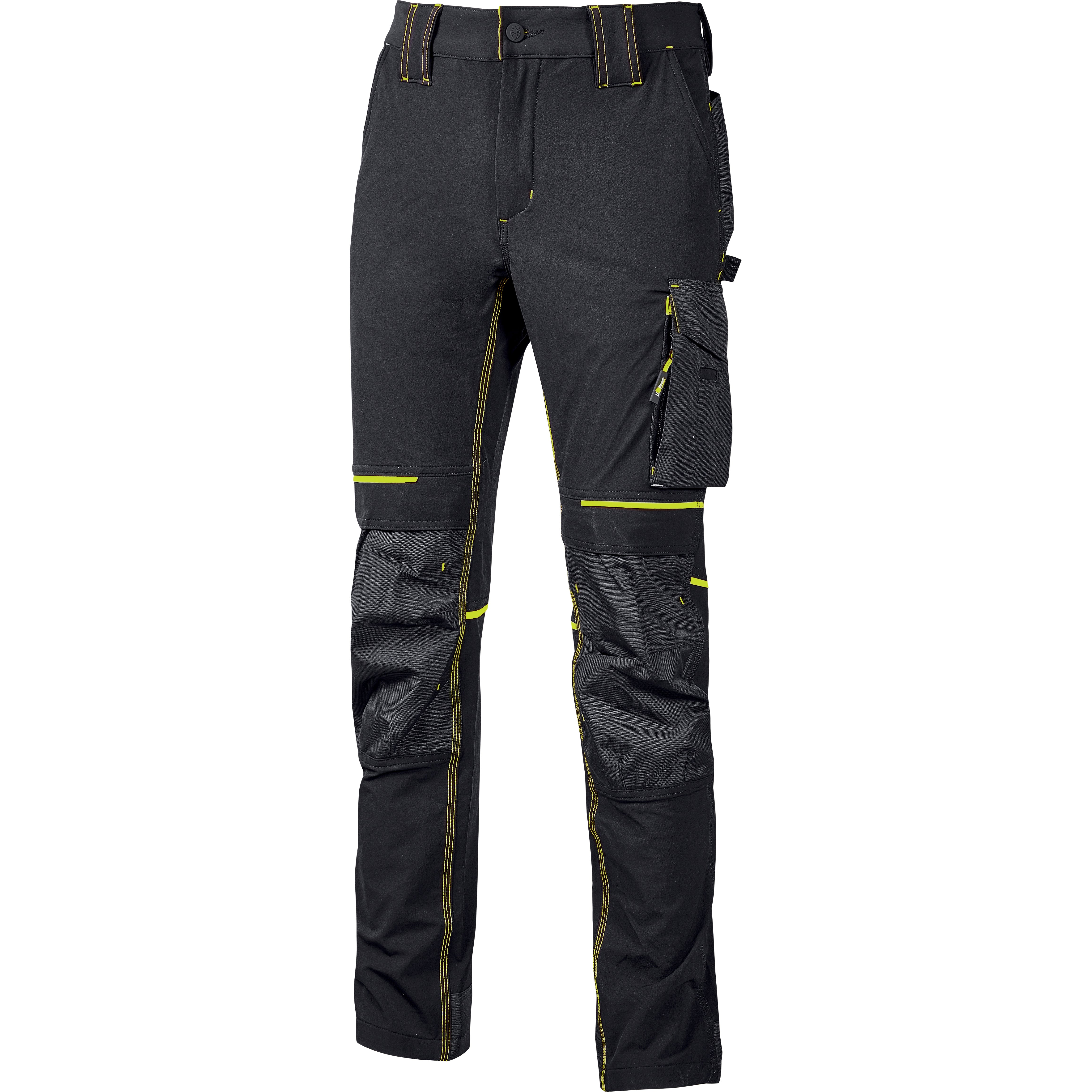 PANTALONE ATOM SLIM FIT NERO-GIALLO TG.M  PZ 1 