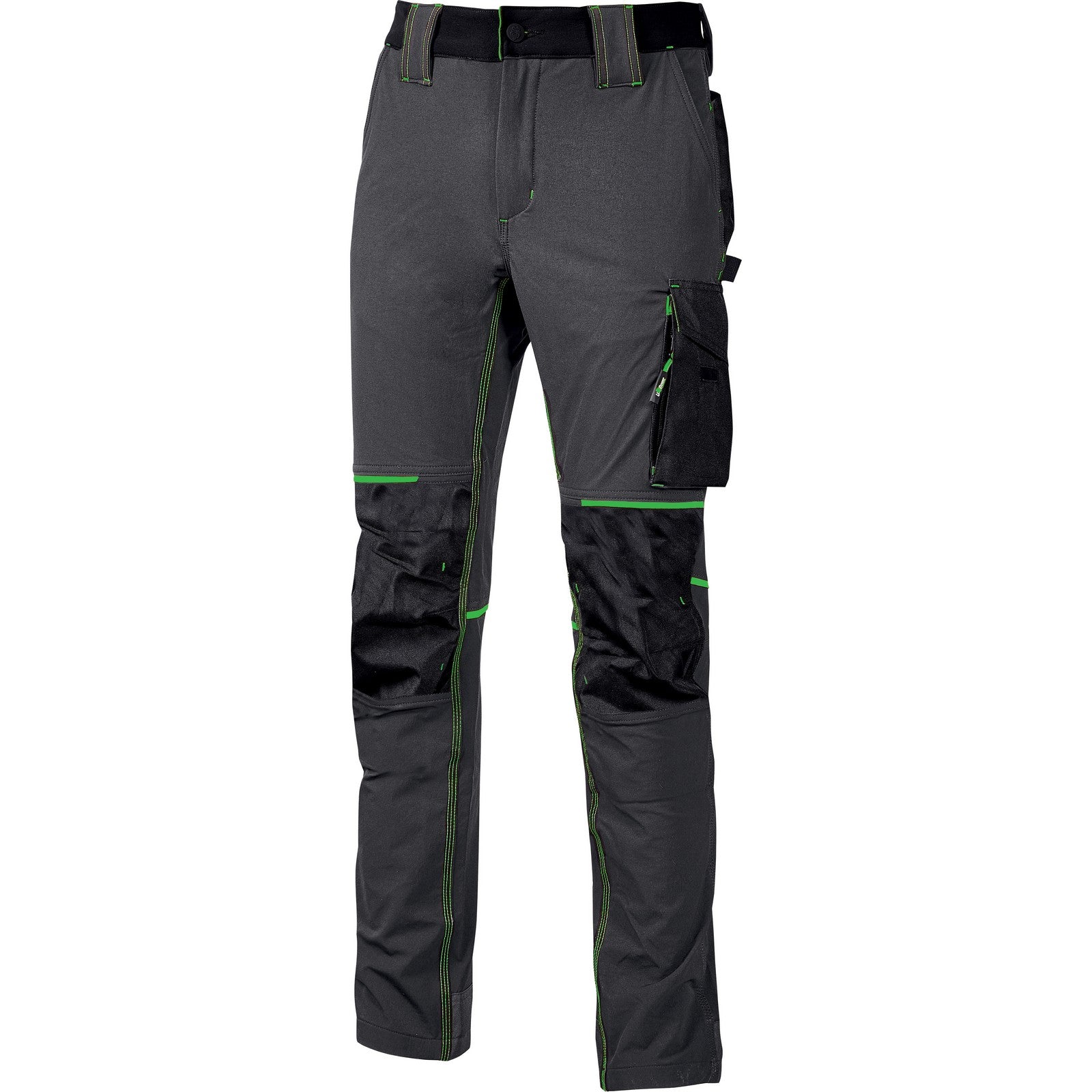 U-Power Pantalone Atom Slim Fit Grigio-Verde  tagliaL