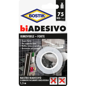 6pz bostik nastro biadesivo rimovibile m.1,5x19mm 500767