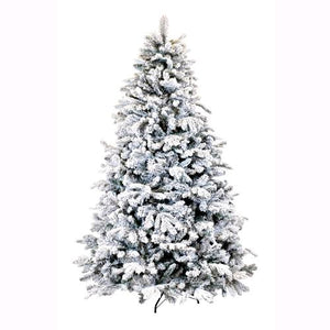 Albero di Natale Kensington Floccato Innevato PE+PVC 210 cm Superfolto 1388 Rami F4820