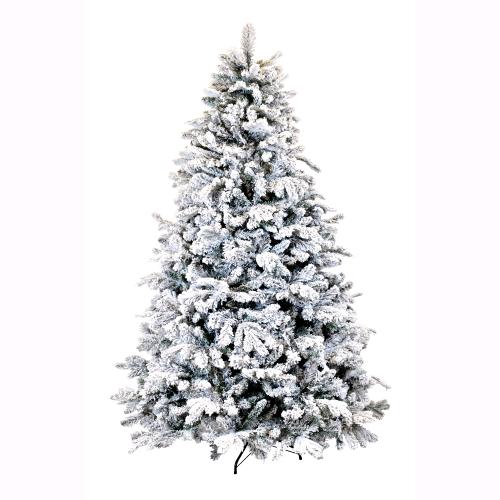 Albero di Natale Kensington Floccato Innevato PE+PVC 210 cm Superfolto 1388 Rami F4820