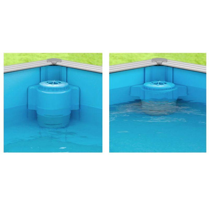 Piscina In Legno Quadrata  2,26 X 2,26 X H0,63 M Con Filtro A Cartuccia E Copertura Invernale