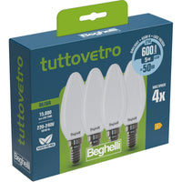 cf beghelli led 58055 oliva e14 w5 fr6500k set 4 500920