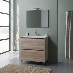 mobile bagno lisbona cm. 80 rovere fumo 500951