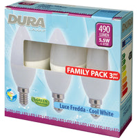 LED SET 3 OLIVA W5,5E14 LUMEN480-6500K FREDDA  (10 pz)