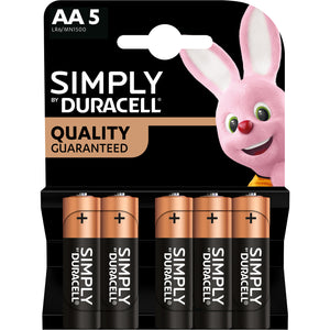 DURACELL SIMPLY ALCALINA STILO BL.5 PZ  (20 blister)