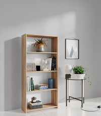 KIT LIBRERIA 3 RIPIANI ROVERE BAR. CM.L65XH138XD25 