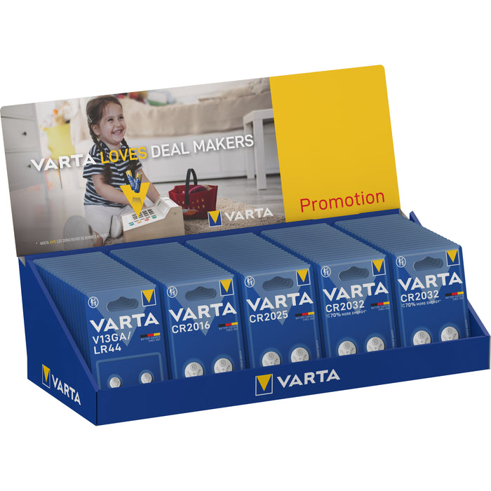 VARTA ESP.100 BL. 2 PZ. PILE A BOTT. (N. 40 2032+20 2025+20 2016+20 V13GA) 