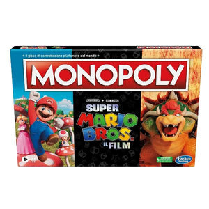 Monopoly - super mario bros edizione ispirata al film, gioco da tavolo per bambini e bambine, contiene la pedina di bowser - F6818103