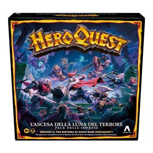 Avalon hill , heroquest, pack delle imprese l'ascesa della luna e del terrore, dai 14 anni in su, da 2 a 5 giocatori, richiede il sistema di gioco base heroquest per poter giocare - F6646103